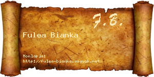 Fulea Bianka névjegykártya